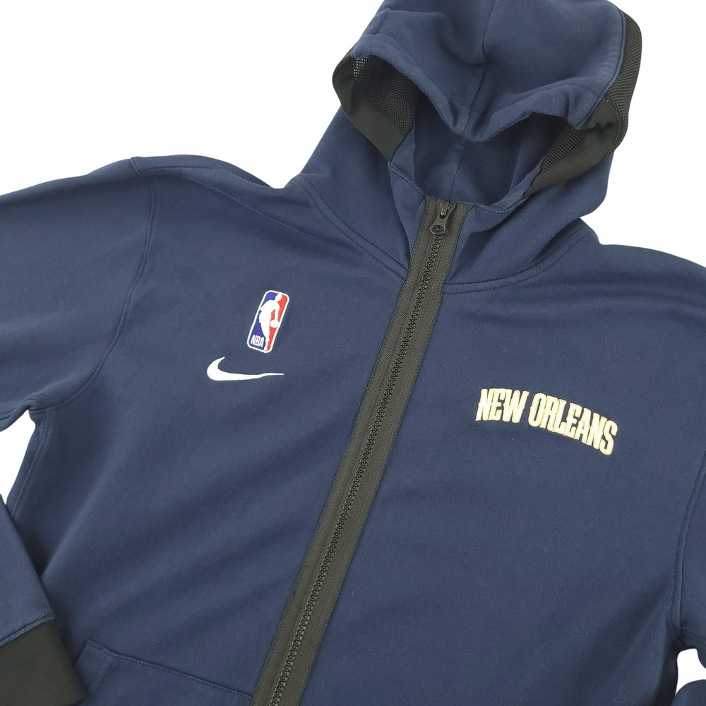 New Orleans Pelicans Jacket Boys XL Blue NBA Basketball Nike Dri Fit Hoodie